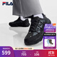 斐樂（FILA）官方男鞋貓爪6老爹鞋運動鞋2025秋季新款鞋子黑色休閑鞋 黑/影黑灰-BD 41