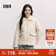 森馬（Semir）棉服女拼接毛絨翻領(lǐng)溫柔百搭2024冬季寬松棉衣復古風(fēng)109724112003