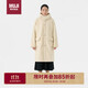 無(wú)印良品（MUJI）女式可水洗抓絨牛角扣大衣女款棉衣棉服冬裝新品  象牙白色 M 