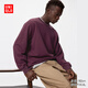 優(yōu)衣庫男裝女裝衛衣/長(cháng)袖運動(dòng)衫圓領(lǐng)休閑純色25秋冬新款479797 19 酒紅色 L