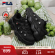 FILA 斐樂男鞋運(yùn)動(dòng)鞋豌豆鞋加絨老爹鞋2025冬季新款厚底鞋舒適休閑鞋 黑-BK 42