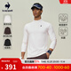 樂卡克（Le coq sportif）【網(wǎng)球】法國公雞2025年秋冬新品男款拼接長袖T恤 象牙白色 S