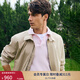 TOMMY HILFIGER25春夏新款男女輕薄府綢休閑運動(dòng)簡(jiǎn)約教練行政翻領(lǐng)夾克外套 卡其色RBT XL （推薦：165-180斤）