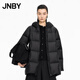 江南布衣（JNBY）【商場(chǎng)同款】25冬新品羽絨服95白鵝絨寬松連帽輕盈柔軟5X0C10200 001/本黑 S