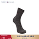 TOMMY HILFIGER男裝經(jīng)典簡(jiǎn)約小繡標菱形格舒適微彈商務(wù)休閑運動(dòng)中筒襪子 炭灰色038 1雙 均碼 OS