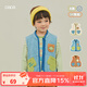 papa爬爬新款寶寶馬甲春外穿兒童薄款男女童搖粒絨背心洋氣時(shí)髦 藍(lán)色 80 cm