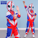ULTRAMAN迪迦奧特曼衣服男童男孩秋冬加絨連帽護鏡外套套裝120cm