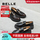 百麗（Belle）張凌赫推薦海鷗樂(lè )福2.0版25秋新款女商場(chǎng)牛皮皮鞋B5J1DCA5預售 【周雨彤同款】棕色（5.5CM） 2.0 38