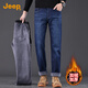 JEEP吉普【加絨加厚】高端牛仔褲男2025年秋冬新款寬松直筒休閑褲子男