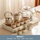 諄梧茶盤(pán)全自動(dòng)套裝一體家用2026新款茶臺上水燒水壺功夫茶具全套 【主圖款】白竹制抽水盤(pán)茶壺御煌提梁10件