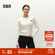 森馬（Semir）毛衣女冬季短款半開(kāi)襟刺繡修身套頭衫女生風(fēng)顯瘦上衣107724107001