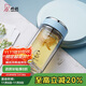希諾抗菌玻璃杯雙層透明水杯女高顏值過(guò)濾泡茶杯子X(jué)N-1955藍色 295mL