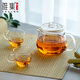 雅集茶壺家用 耐熱玻璃過(guò)濾泡茶壺茶水分離簡(jiǎn)易泡茶器煮茶具套裝 輕空壺550ml+2個(gè)100ml茶杯