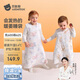 貝肽斯嬰兒睡袋暖姜恒溫兒童背心睡袋嬰幼兒防踢被睡衣秋冬加厚 萌兔L