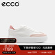 愛(ài)步（ECCO）休閑鞋女 厚底增高時(shí)尚百搭小白鞋板鞋拼色運動(dòng)鞋 街頭219553 HL 裸粉色/白色/玫粉色21955361284 36