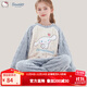 Hello Kitty女童家居服玉桂狗秋冬裝新款兒童珊瑚絨睡衣套裝中大童保暖童裝厚 灰藍色 150 cm