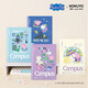 國譽(yù)（KOKUYO）A5/40張/8mm點(diǎn)線(xiàn)四本裝Campus小豬佩奇聯(lián)名系列無(wú)線(xiàn)裝訂本筆記本軟面抄本子WSG-NB7MA540-TZ