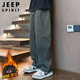 JEEP SPIRIT吉普褲子男秋冬季休閑褲男士寬松直筒闊腿潮彎刀工裝褲運動(dòng)長(cháng)褲