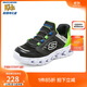 Skechers斯凱奇兒童閃穿鞋無(wú)需彎腰一腳蹬男大童運動(dòng)鞋閃燈鞋跑鞋403843L