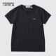 優(yōu)衣庫合作款/T2CLASSIC女裝竹節紗T恤/短袖anya合作小眼睛477507 09 黑色 XL /165/92A