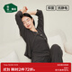 松山棉店商場(chǎng)同款【自由穿羅紋家居服】女士百搭可外穿抗靜電圓領(lǐng)睡衣 女士-3件套-深麻灰 M （女士160，男士170）