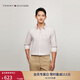 TOMMY HILFIGER秋冬男女純棉重磅牛津紡商務(wù)休閑海邊條紋情侶長(cháng)袖襯衫外套 淺卡其白條紋0C8 S （推薦：120-135斤）