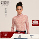 Teenie Weenie小熊女裝2025秋新款網(wǎng)紗短袖T恤長(cháng)袖打底衫碎花上衣 粉色 M 165