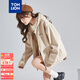 唐獅衛衣外套女春裝秋冬季新款針織開(kāi)衫寬松上衣女 加絨款/淺卡其 L