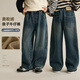 辰辰媽【雙標】童裝褲子秋冬加絨寬松兒童牛仔褲加厚保暖大童休閑 8937D