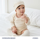 DOMIAMIA新生兒包屁衣嬰兒純棉連體衣寶寶春秋季哈衣滿(mǎn)月服 木杏條紋-秋冬全棉長(cháng)袖款 73cm （建議6-12個(gè)月寶寶）