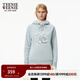 Teenie Weenie小熊女裝衛(wèi)衣冬季學(xué)院連帽簡(jiǎn)約休閑萌趣加絨保暖上衣 淺藍(lán)色 M (165)