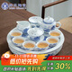 蘇氏陶瓷（SUSHI CERAMICS）國潮青花功夫茶具儲水托盤(pán)三才蓋碗茶壺薄胎茶杯大套組禮盒J0429