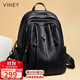 viney牛皮雙肩包女大容量旅行背包學(xué)生書(shū)包高顏值電腦包生日禮物送女友