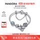 潘多拉（PANDORA）萌寵天使手鐲套裝銀白色淺藍可愛(ài)生日禮物送女友