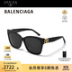 BALENCIAGA巴黎世家開(kāi)云眼鏡經(jīng)典方圓框防曬遮陽(yáng)太陽(yáng)鏡墨鏡男女BB0102SA-001