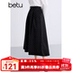 betu女裝2025秋季新款半身裙靈動波點(diǎn)印花優(yōu)雅傘裙裙子女2508T67 黑色 S