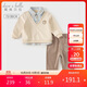 戴維貝拉男童長(cháng)褲套裝春秋裝紳士學(xué)院風(fēng)假兩件襯衫兩件套