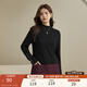 纖莉秀【柔軟親膚半高領(lǐng)】大碼女裝修身顯瘦打底針織衫胖mm冬新款5756 黑色 2XL