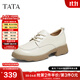 他她（TATA）2025秋商場(chǎng)同款英倫風(fēng)小皮鞋女牛津鞋新款CWK04CM5 米白 36