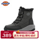 Dickies雪地靴男靴2025冬季男鞋加絨棉靴防風(fēng)防寒靴子男厚底保暖馬丁靴 黑灰 41 【偏大一碼，適合運動(dòng)鞋42】