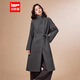 IEF/愛(ài)依服2025冬季新款韓版成熟通勤氣質(zhì)高級感百搭呢絨長(cháng)外套 深灰 S