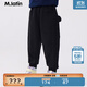 馬·拉?。∕.Latin）/【商場(chǎng)同款】童裝褲子冬裝新款女童大童抓絨針織長(cháng)褲 黑色 110cm