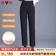 雅鹿羽絨褲女2025冬季新款外穿時(shí)尚休閑保暖松緊腰寬松直筒鴨絨長(cháng)褲 黑色 M 【推薦100-115斤】