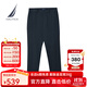 諾帝卡（NAUTICA）【商場(chǎng)同款】男裝25秋冬新款細條斜紋磨毛舒適合身休閑褲男PO5361 藏青4NV 32