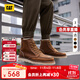 CAT卡特馬丁靴工裝靴男鞋經(jīng)典款BRAVADO輕戶(hù)外復古時(shí)尚牛皮機車(chē)靴 淺棕P724049 42