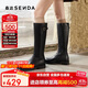 森達騎士靴女商場(chǎng)同款氣質(zhì)過(guò)膝長(cháng)筒靴XEN01DG4 黑色單里 38