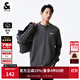 杰克·瓊斯（JACK&JONES）25年秋季植絨重磅棉字母休閑套頭寬松長(cháng)袖T恤男裝打底衫內搭外穿 水泥灰色E39 M 175