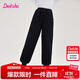 笛莎（DEESHA）童裝女童加絨褲子2025秋冬款女孩保暖甜美基礎百搭休閑束腳褲
