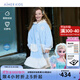 愛(ài)慕兒童冰雪奇緣系列雪花艾莎女童家居袍秋冬新品公主風(fēng)抗靜電法蘭絨睡袍 雪花艾莎 110