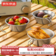 京東京造戶(hù)外304不銹鋼碗水果碗帶手柄露營(yíng)餐具可掛置含收納袋雪拉碗*4
